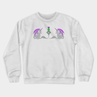 Celtic unicorns and thistle Crewneck Sweatshirt